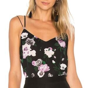 Equipment Femme‎ Ivana Cami Tank Top Black Floral